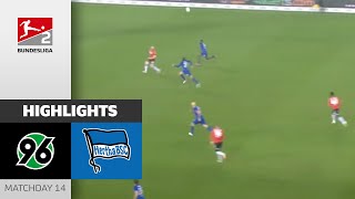 Hannover Equalise Against Hertha  Hannover  Hertha 22  Highlights  MD 14  Bundesliga 2 2324 [upl. by Fessuoy]