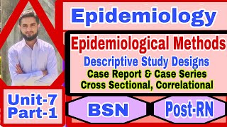 Epidemiological MethodsDescriptive Studies DesignsUnit7 Part1IndividualPopulation\BSNPostRN [upl. by Finegan]