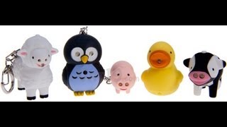 Farm Animal Keychains quack oink and light up [upl. by Nnael728]