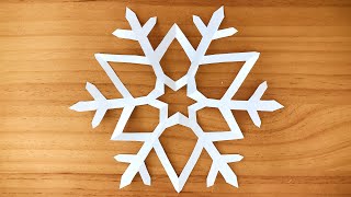 DIY  Tuto Création de Flocon de neige en papier  version 1 [upl. by Warton]