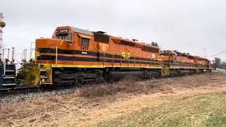 611 Departs Vernon VT W Friendly Engineer SD45’s amp Auto Racks Ex MontrealDavisville RI on PampW [upl. by Selin]