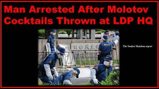 Man Arrested After Molotov Cocktails Thrown at LDP HQ Japan [upl. by Ecirtaemed]