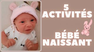 5 idées dACTIVITÉS pour BÉBÉ NAISSANT  1 mois  Développement de lenfant [upl. by Urd]