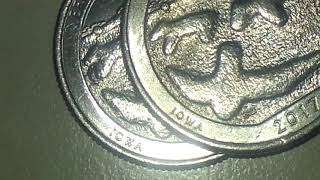 2017 P IOWA quotEFFIGY MOUNDSquot US QUARTER DOUBLE DIE BREAK MINT ERROR REVERSE [upl. by Hsital]