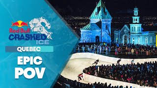 Epic Down Hill POV in Quebec 😮 ⛸  Red Bull Crashed Ice [upl. by Demakis]