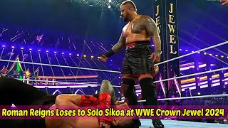 Roman Reigns Loses to Solo Sikoa in Shocking Fashion at WWE Crown Jewel 2024 [upl. by Bowerman787]