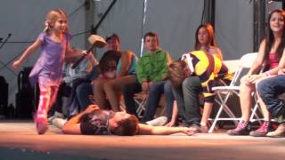 Hypnotist Marc Savard performs with his daughters in hypnosis show [upl. by Assirehc]