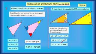 SEMEJANZA EN TRIÁNGULOS [upl. by Yllom]