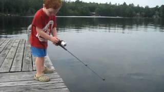 Boy catches fish in record time [upl. by Burnside]