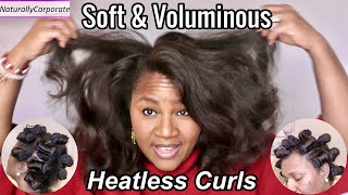 SPONGE ROLLERS  Stretched natural hair  Fine hair [upl. by Manouch]