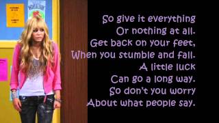 Hannah Montana Forever  ORDINARY GIRL lyrics [upl. by Aelrac752]