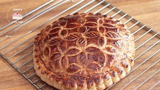 How to make Easy Homemade Galette des Rois  French King Cake Subtitle on [upl. by Llemej]