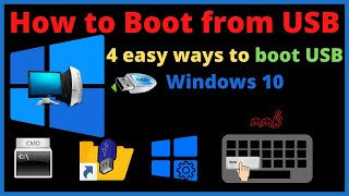 How to Boot from USB  4 easy ways to boot USB Windows 10 [upl. by Larry]