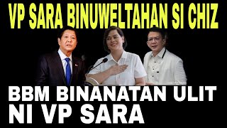 VP SARA BINUWELTAHAN SI CHIZ SABAY BANAT ULIT KAY PBBM  Junesday Channel [upl. by Krock698]