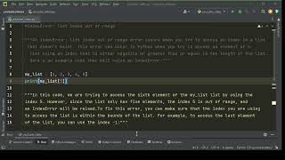 index error List Index out of Range [upl. by Anertac854]
