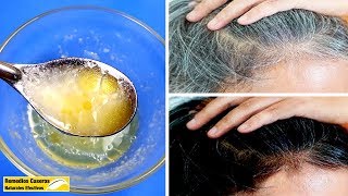 Sólo Mezclar Estos 3 Ingredientes  Aplicar Al Cabello Para Eliminar Las Canas Naturalmente [upl. by Salamanca598]