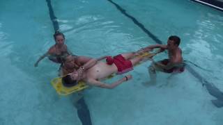 Lifeguarding Drill Spinal inline stabilization test 2 [upl. by Laszlo]