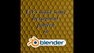 Lets make hexagonal tiles in Blender [upl. by Yllil]