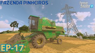 A COLHEITA DA SOJA PRIMEIRO COMPO COLHIDO  EP 17 FAZENDA PINHEIROS FARMING SIMULATOR 22 [upl. by Ewald]