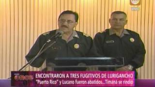 A las Once Encontraron tres fugitivos del penal de Lurigancho Parte 2 180613 [upl. by Nelg]