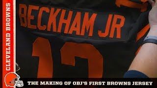 Making Odell Beckham Jrs Game Jersey  Cleveland Browns [upl. by Symon]