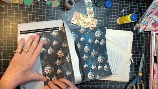 Intentional Collage on Christmas Journal Cover from Amazon Packaging [upl. by Arzed]