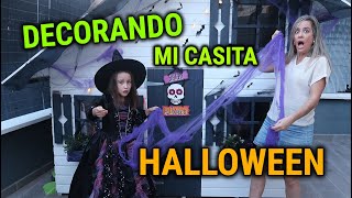 DECORANDO MI CASITA DE MADERA EN HALLOWEEN 👻 LA CASA MÁS TERRORÍFICA DANIELA GO [upl. by Nyloj870]