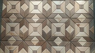 wanderful wooden tile design 12×12 wooden tile end tak zuror dekhnawanijoineryworks woodntile [upl. by Divan]