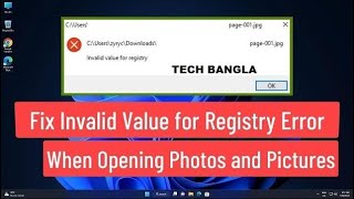 How To Fix Invalid Value for Registry JPEGPNG Files on Windows  FIXED [upl. by Blondie984]