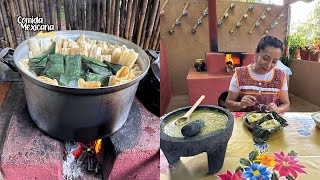 Se Van a Poner Contentos Con Estos Calientitos Suaves y Esponjositos Tamales de Verduras Con Queso [upl. by Rolat]