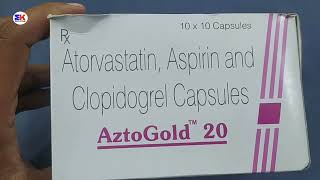 Aztogold 20 Capsule  Atorvastatin Aspirin and Clopidogrel Capsule  Aztogold 20mg Capsule Uses [upl. by Migeon]