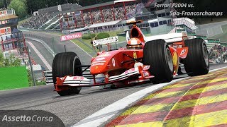 Assetto Corsa F1 2004 Schumacher Onboard SpaFrancorchamps [upl. by Anale]