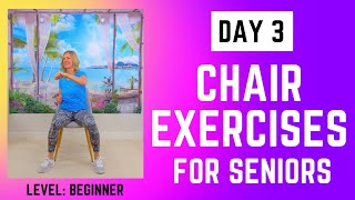 30 min Chair Exercises for Seniors  Cardio Posture amp Flexibility  Day 3 [upl. by Chester]