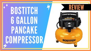 BOSTITCH Pancake Air Compressor OilFree 6 Gallon 150 PSI BTFP02012  Review [upl. by Kimberlee]