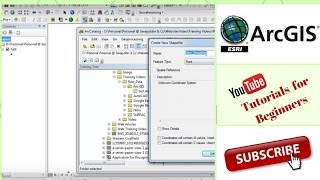 How to create new shape file in Arc Gis Hindi [upl. by Iniretake]