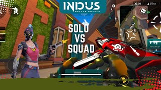 Solo vs SQUAD AIM ASSIST OFF GRIND  INDUS BATTLE ROYALE [upl. by Leruj]