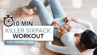 10 MIN KILLER SIXPACK WORKOUT Intense Ab Exercises  Eylem Abaci [upl. by Ettedo]