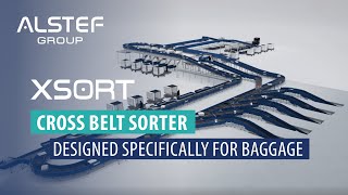 XSORT  the first Cross Belt Sorter designed specifically for baggage [upl. by Hsepid]