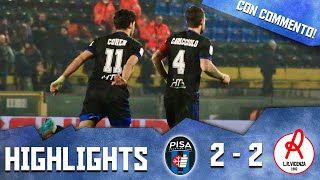 COHEN E CARACCIOLO IL PISA RIACCIUFFA IL VICENZA  PISA 22 VICENZA  HIGHLIGHTS CON COMMENTO [upl. by Noyart]