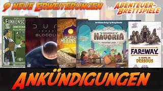 Faraway Dune Imperium Arche Nova Navoria  9 neue BrettspieleErweiterungen angekündigt [upl. by Rufford128]