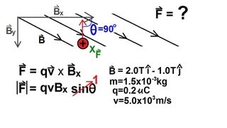 Physics 43 Magnetic Forces on Moving Charges 2 of 26 Direction and Magnitude [upl. by Milah]