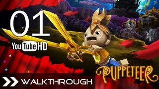 Puppeteer Walkthrough  Gameplay Part 1 Stolen Away  Act 1 Curtain 1  Weaver Boss HD 1080p PS3 [upl. by Joann]