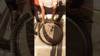 Cycle ring tyre fittingcycle mechanic [upl. by Bander506]