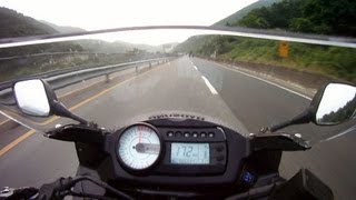 HYOSUNG GT250R Test ride Kasinski GTR250 GT250R Comet 0100kmh amp Top Speed [upl. by Eocsor]