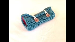 How to Loom Knit a Pencil Case DIY Tutorial [upl. by Rraval]