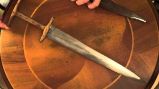 Review Fabrice Cognot Bladesmith 14th century baselard dagger [upl. by Lennod]