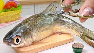 Yummy Miniature Spicy Chilli Lime Grilled Fish 🐟 Catching Fish in Nature and Cooking Mini Fish Food [upl. by Seuguh]