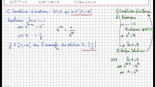 Fonction logarithme népérien  équation avec des exponentielles ou des logarithmes  exercice facile [upl. by Arraeic]
