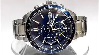 Casio Edifice EFSS510D2AV Saphire Solar powered watch video 2018 [upl. by Nerb]