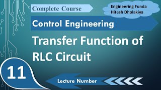 Transfer Function of RLC circuit and Order of RLC circuit in Control Engineering [upl. by Aenet]